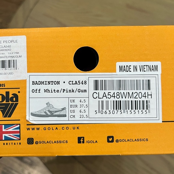 Gola Women's Pink and Cream Sneakers - Picture 5 of 5